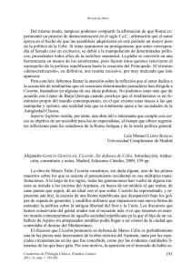 Alejandro Garcia González, Cicerón. En defensa de Celio