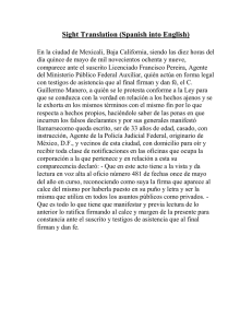 Sight Translation (Spanish into English)