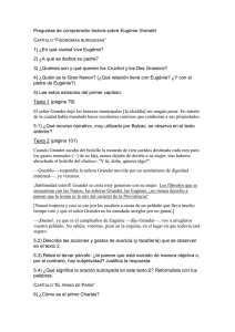 Preguntas de comprensión lectora sobre Eugénie Grandet 1) ¿En