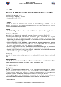 LEY Nº 531 REGISTRO DE DEUDORES ALIMENTARIOS MOROSOS