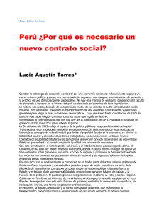 Perú ¿Por qué es necesario un nuevo contrato social?
