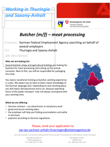 Working in Thuringia and Saxony