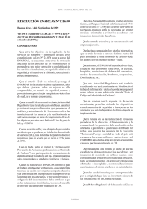 resolución enargas nº 1256/99 - Ente Nacional Regulador del Gas