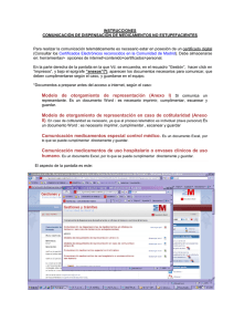 Modelo de otorgamiento de representación (Anexo I) Si comunica