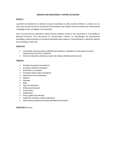 GERENCIA POR INDICADORES Y CONTROL DE GESTIÓN