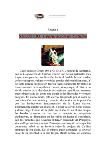 SALUSTIO. Conjuración de Catilina