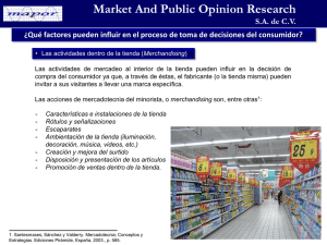 Las actividades dentro de la tienda