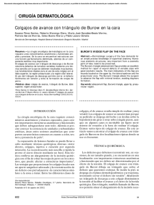 Colgajos de avance con triángulo de Burow en la cara