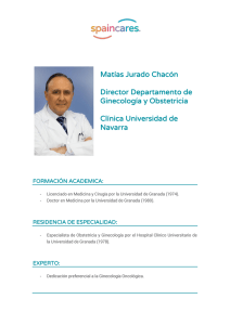 Matías Jurado Chacón Director Departamento de Ginecología y