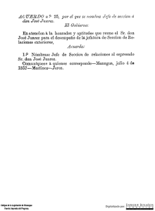 Acuerdo - Nombra jefe de sección a D. José Juárez