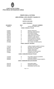 lista celeste y blanca k 6