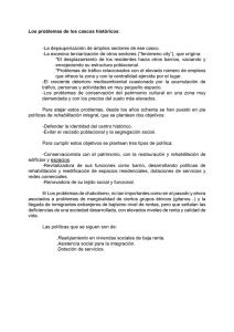 Problemas de los cascos historicos