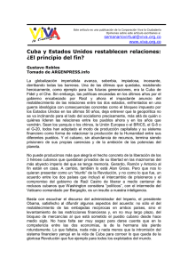 Cuba y Estados Unidos restablecen relaciones