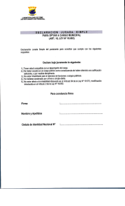 Declaro bajo juramento lo siguiente: Para constancia firmo Firma