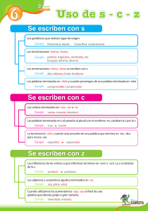Uso de S, C, Z: Reglas de Ortografía en Español