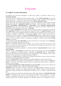 Il fascismo - Scuola Media di Piancavallo