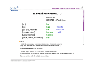 EL PRETÉRITO PERFECTO