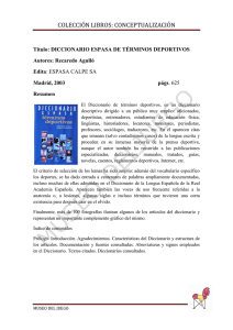 Diccionario Espasa de Términos Deportivos