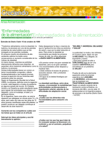 Extraído de Diario Clarín 15 de octubre de 1999 "Trastornos