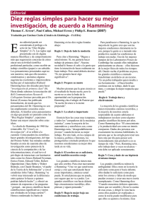 Diez reglas simples para hacer su mejor investigación