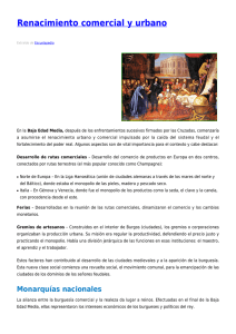 Renacimiento comercial y urbano