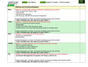 week 1 – 2nd six weeks