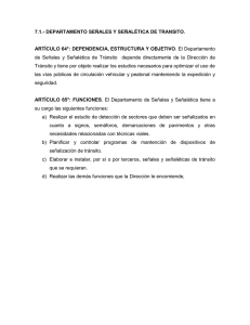 7.1.- DEPARTAMENTO SEÑALES Y SEÑALÉTICA DE TRANSITO