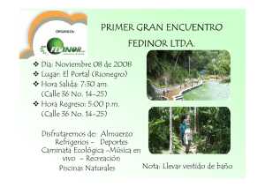 PRIMER GRAN ENCUENTRO FEDINOR LTDA