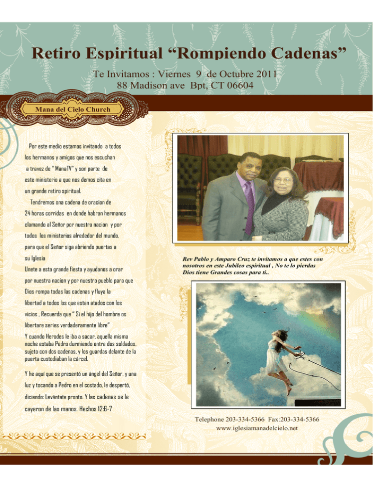 Retiro Espiritual “Rompiendo Cadenas”