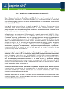 Primera operación LCL en el puerto de Lázaro cárdenas, Mich