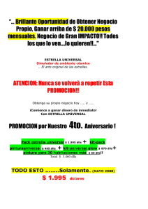 “... Brillante Oportunidad de Obtener Negocio Propio, Ganar arriba