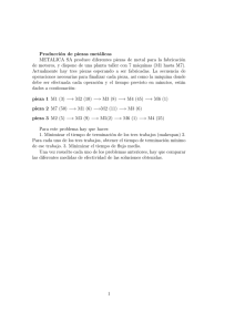 Producción de piezas metálicas METALICA SA produce diferentes