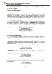 Sintaxis: Clasificación de Oraciones - 2º Bachillerato