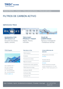 filtros de carbón activo