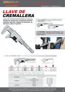 MATERIAL Acero Especial DUREZA Mango 30 –37 HRC Mordaza