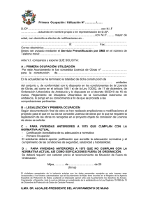 Primera Ocupación / Utilización Nº …………/…… D./Dª