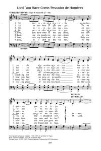 Spartito Lord, You Have Come | Canto Religioso