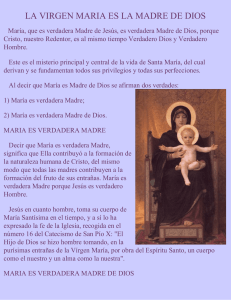 María es Madre de Dios