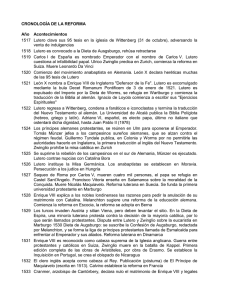 3. Cronologia de la Reforma - Universidad Reformada de Miami