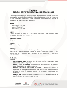 SEMINARIO: PÚBLICOS OBJETIVOS Y SEGMENTACION DE