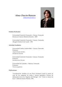 Alma Chacón Hanson - Universidad Católica Andrés Bello