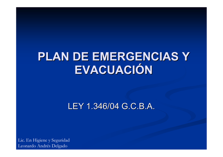 Plan De Emergencias Y Evacuación