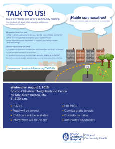TALK TO US! - Boston Alliance for Community Health