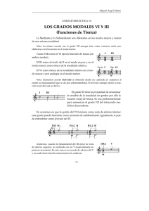 LOS GRADOS MODALES VI Y III (Funciones de Tónica)