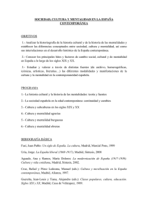 SOCIEDAD, CULTURA Y MENTALIDAD EN LA ESPAÑA