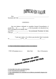 Elección de Presidente de Club