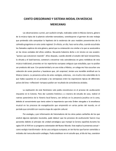 canto gregoriano y sistema modal en músicas