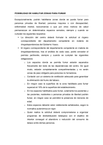 posibilidad de habilitar zonas para fumar