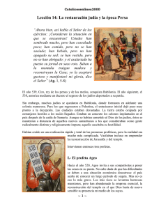 Lección 14: La restauración judía y la época Persa