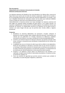 Plan de propuesta Mejoramiento de las relaciones internacionales